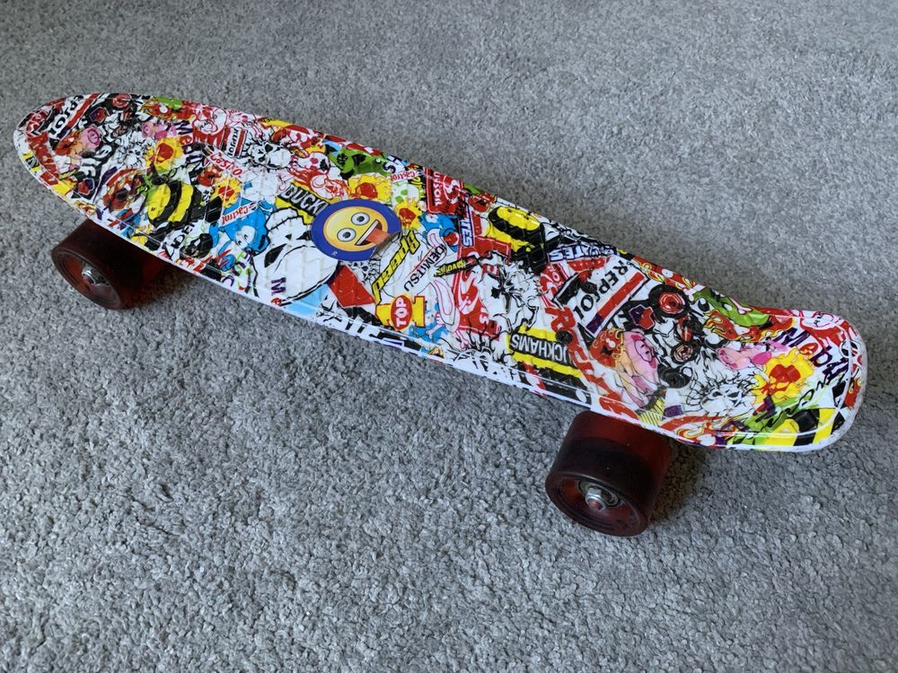 Deskorolka NILS Extreme, Pennyboard Art Multicolor