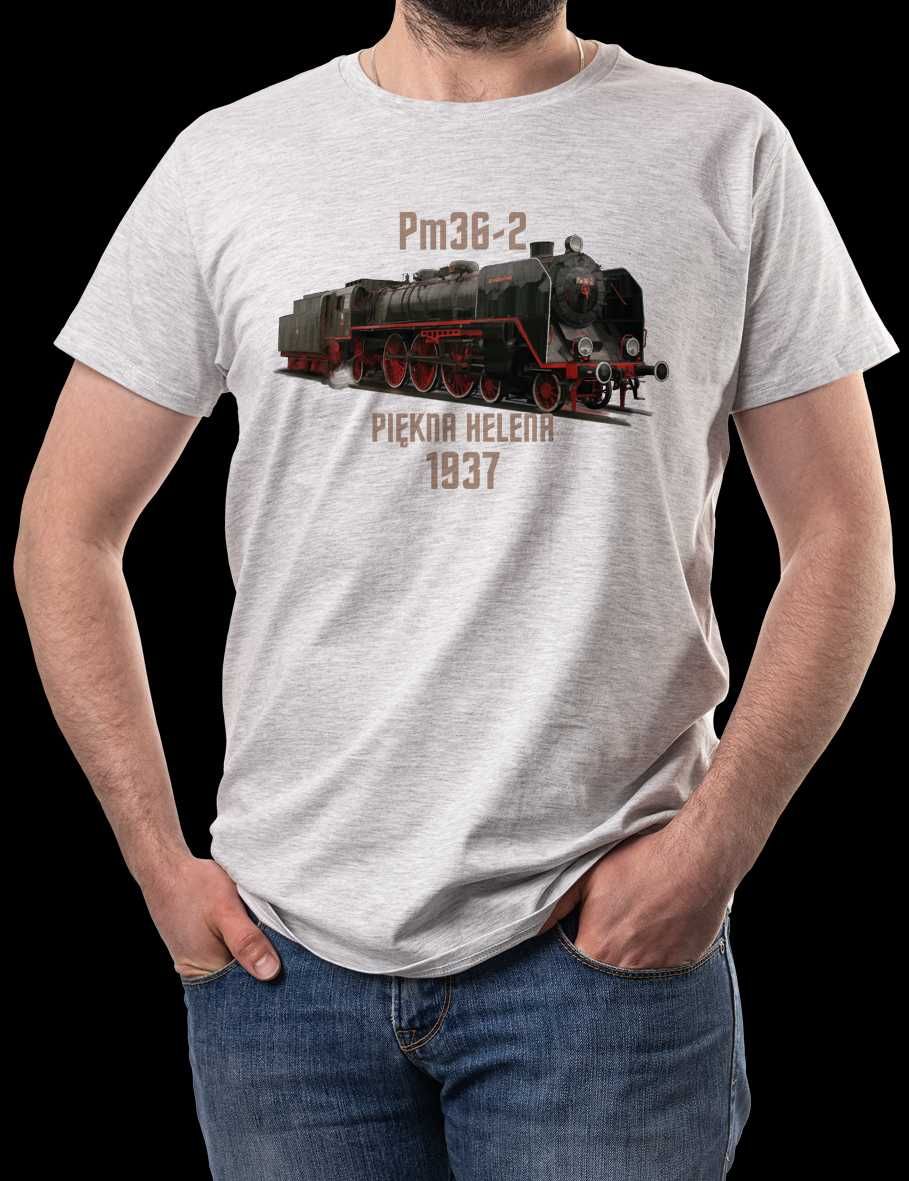 Pm36-2 Piękna Helena koszulka męska Szara T-shirt M