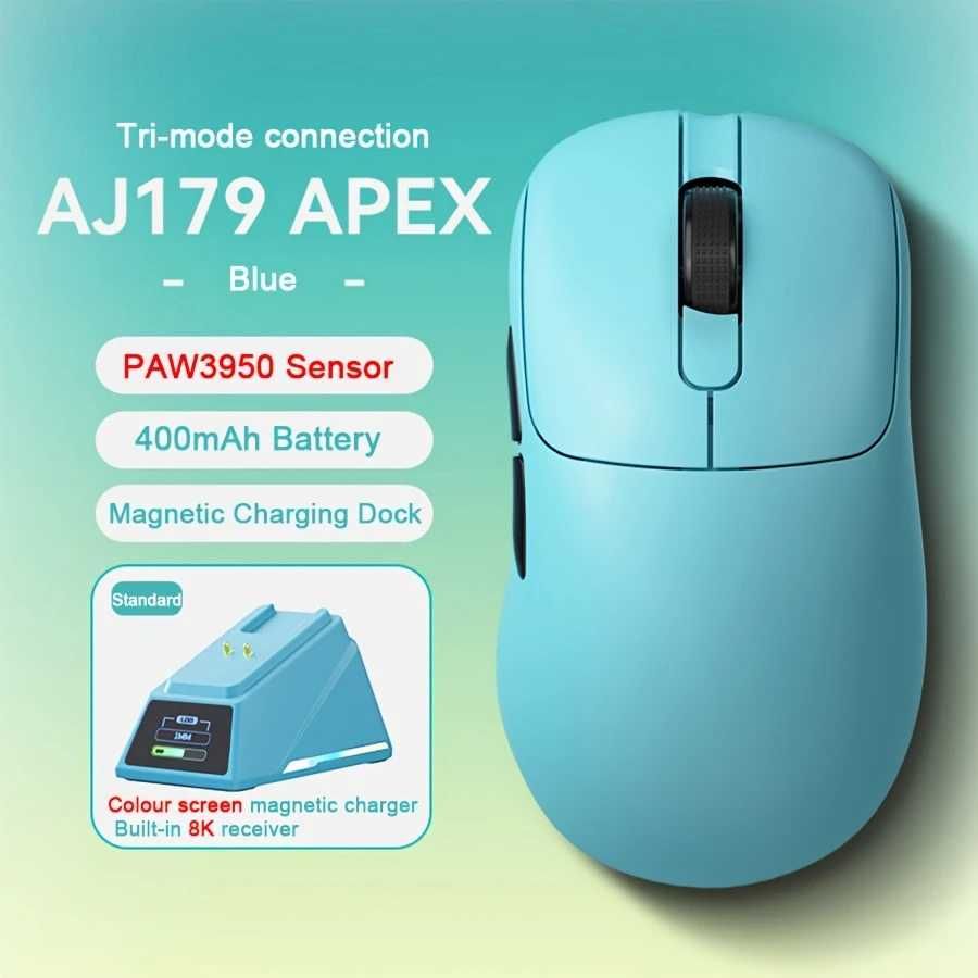 AJAZZ AJ179 Apex беспроводная игровая мышь с зарядной станцией 8Khz