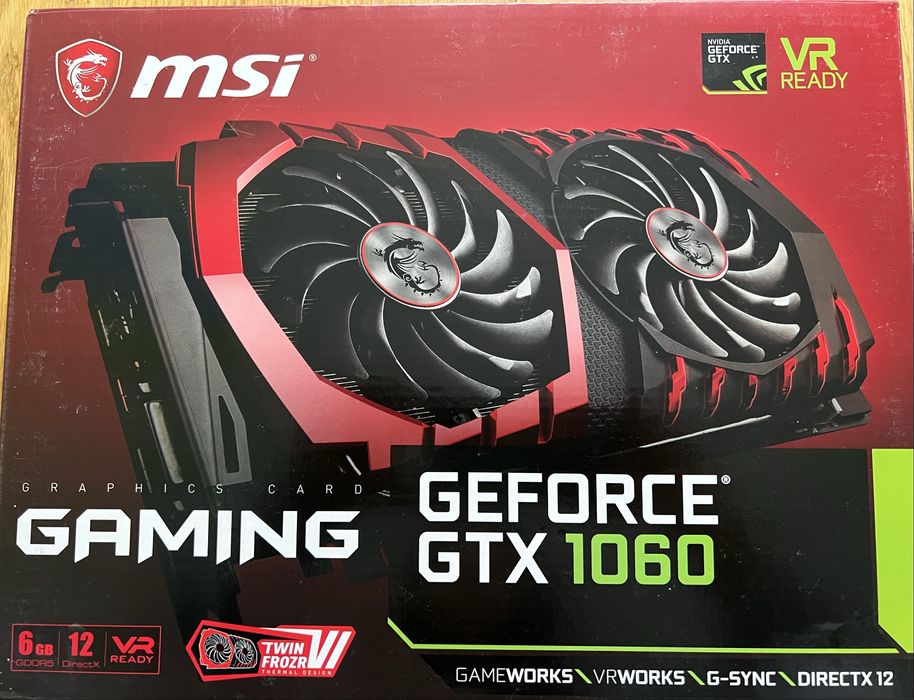 Відеокарта MSI GeForce GTX 1060 Gaming 6GB