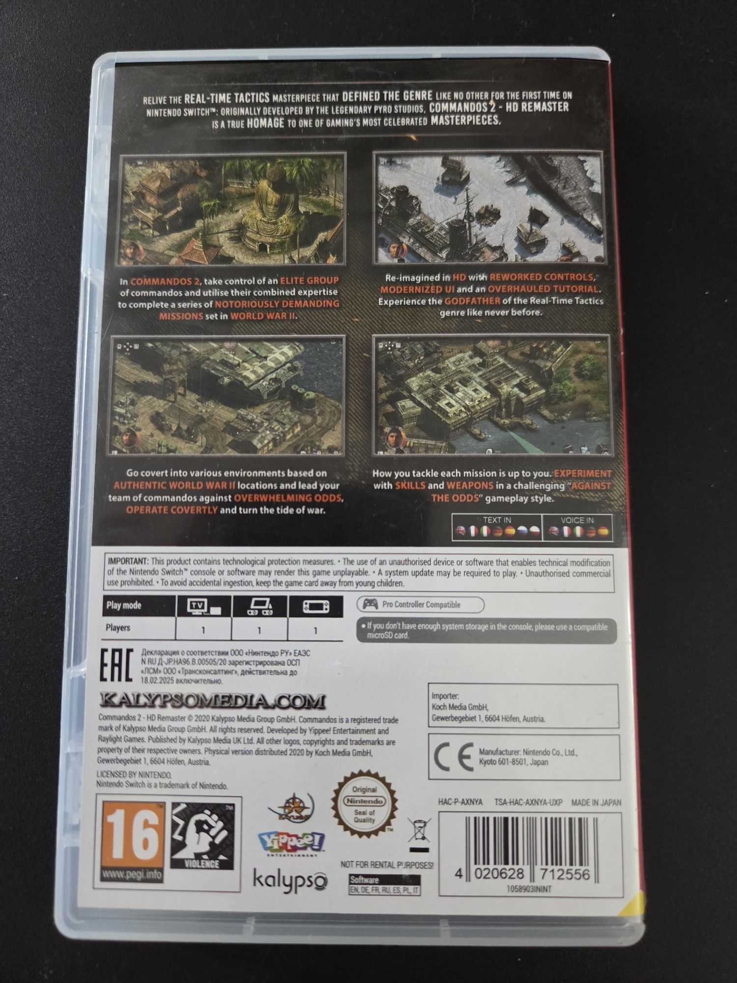 Commandos 2 HD Remaster Nintendo Switch PL