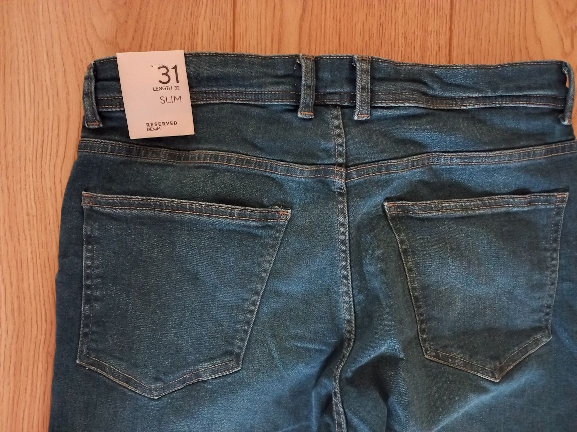 Nowe męskie spodnie jeansy reserved 31/32 Slim