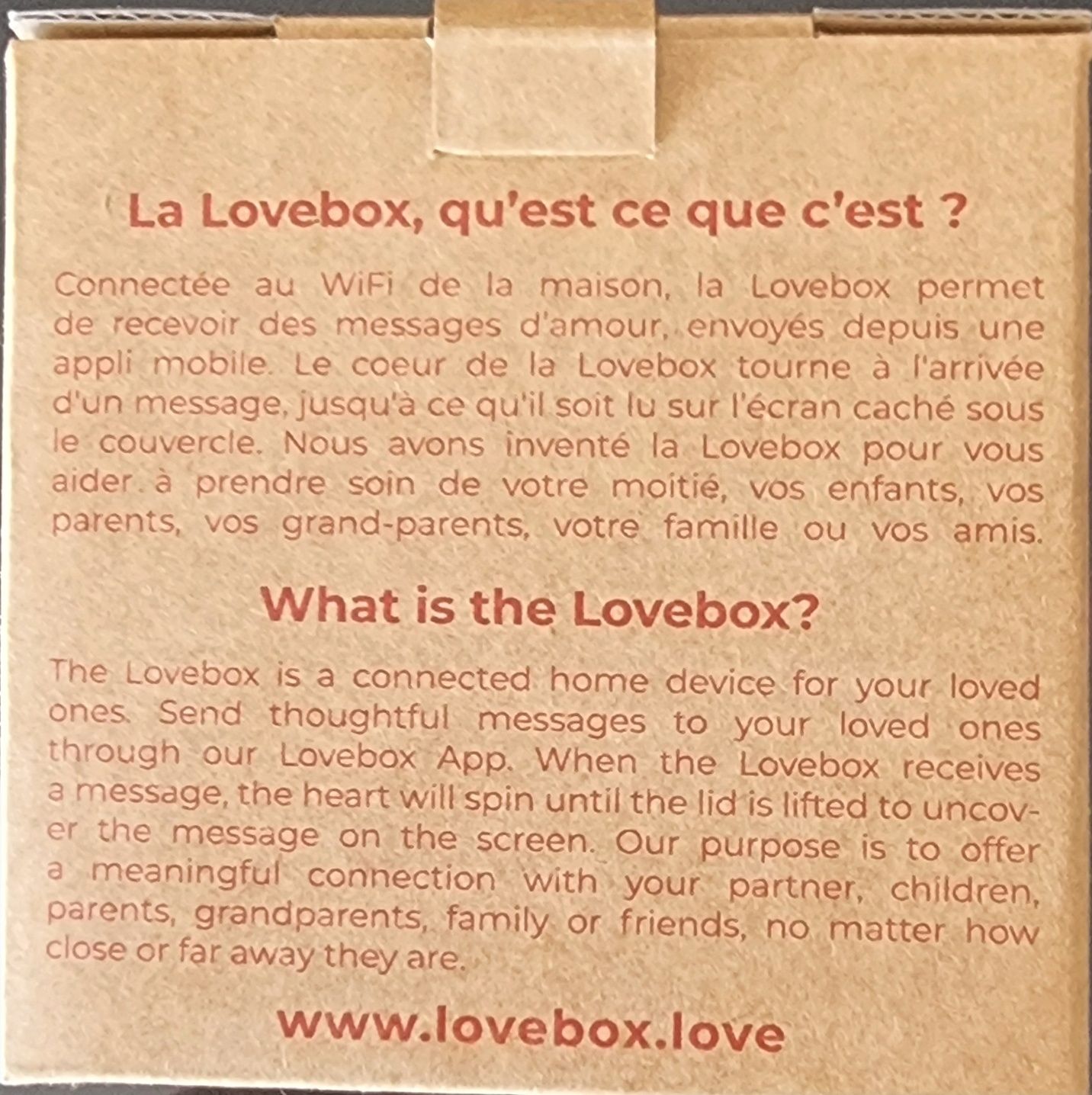 Lovebox Home device como nova!