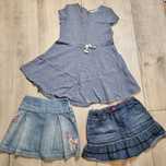 Letni Zestaw spódniczki i sukienka r. 122 Next, H&M, C&A
