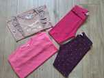 Zestaw ubrań H&M legginsy bluzy rozmiar 128