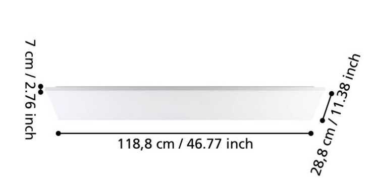 Lampa sufitowa/panel led EGLO 99846 Turcona B 120x30cm