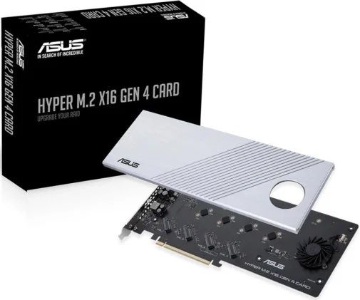 Контролер, адаптер ASUS Expansion Card Gen.4 PCIe 3.0 x4 - 4xM.2 (90MC