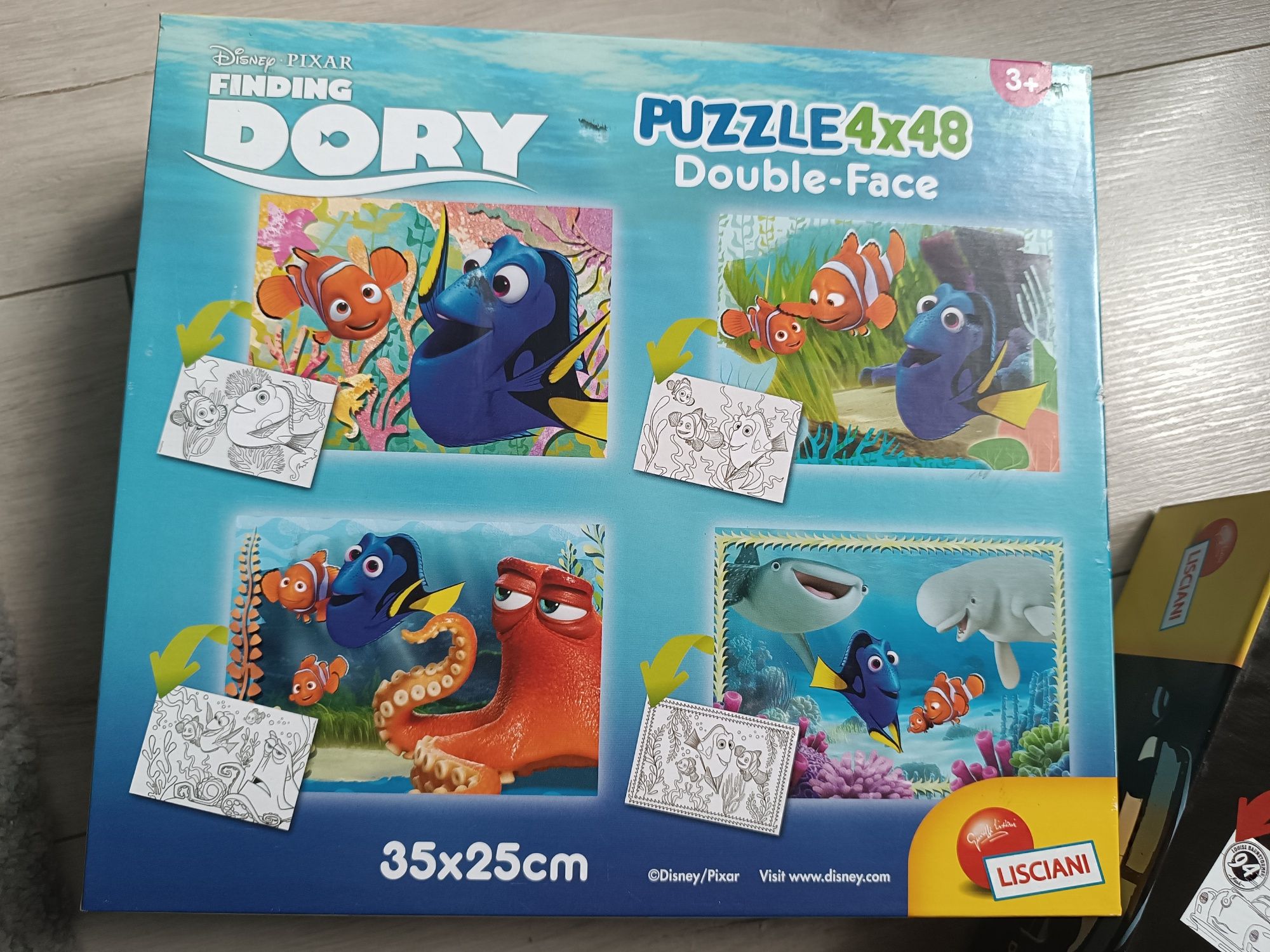 Lisciani puzzle maxi, gdzie jest Dory, Auta, dwustronne 8x48