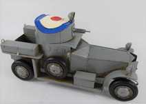 Metalowy wojskowy model WW1 ARMOURED CAR pojazd