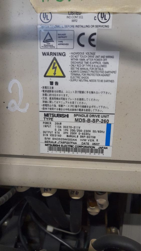 Mitsubishi Mds napęd MDS-B-CVE-300 Mazak