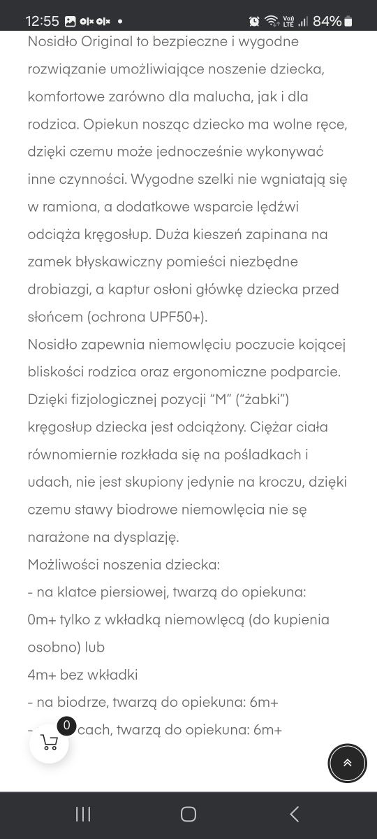 Nosidło ergonomiczne ErgoBaby