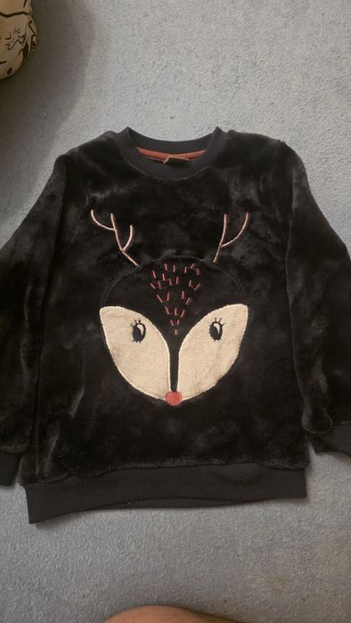 Czarna bluza dziewczęca 110