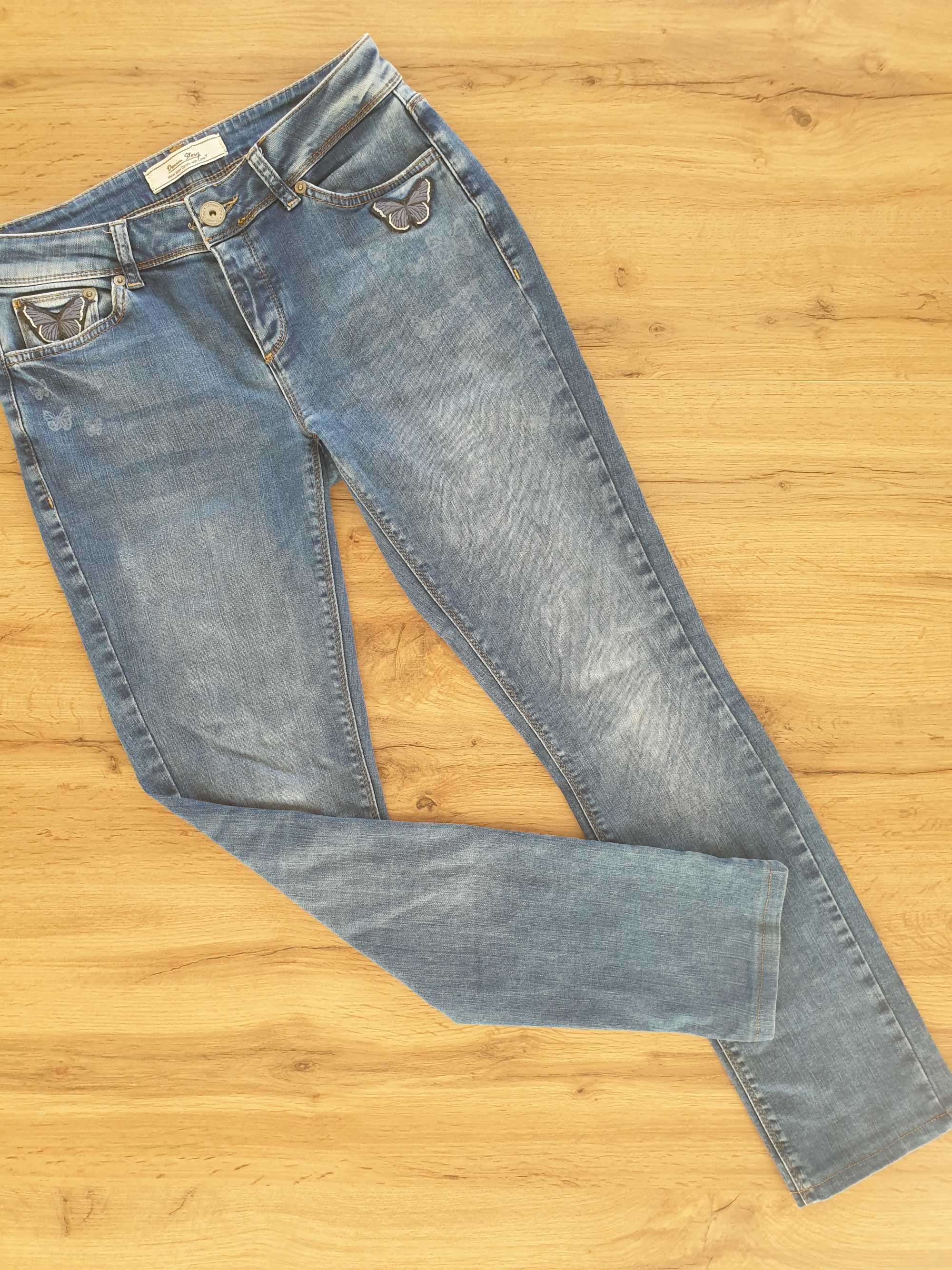 Spodnie jeansowe zdobione motylkami, Street One, W26/L32