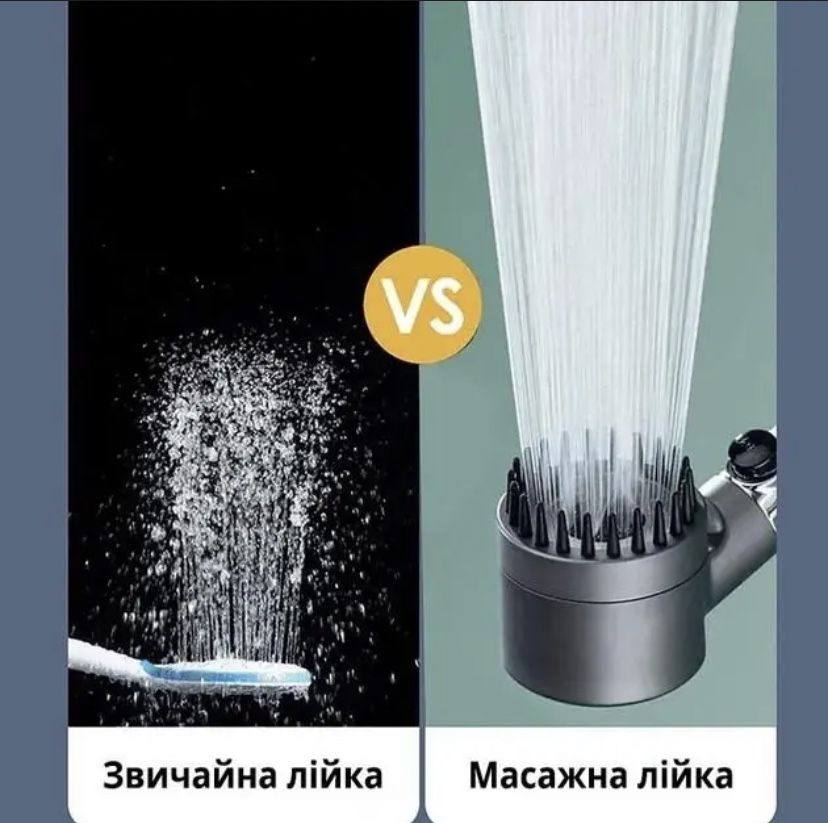 Лійка для душу двостороння, з відсіком для шампуню, економія води sp