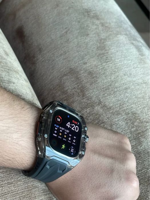 Чехол кейс защитный с ремешком для apple watch 44/45