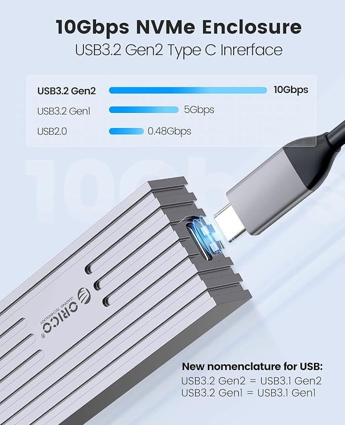 orico m.2 nvme ssd obudowa na dysk zewnętrzny usb-c x