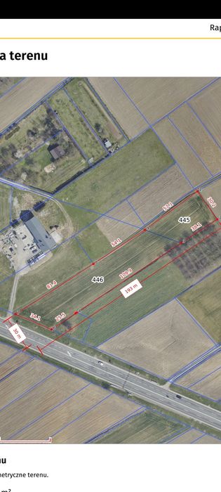 Działka 445 /446 na sprzedaż Rozbórz przy drodze nr. 94