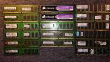 Pamięć ram do PC: DDR2 - 15 modułów, DDR1 - 14 modułów