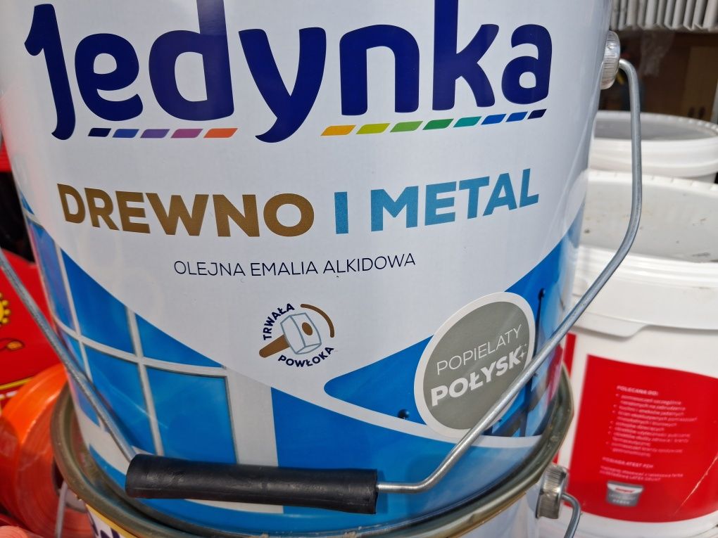 lakier do drewna i metalu jedynka kolor popielaty bańki 10 l