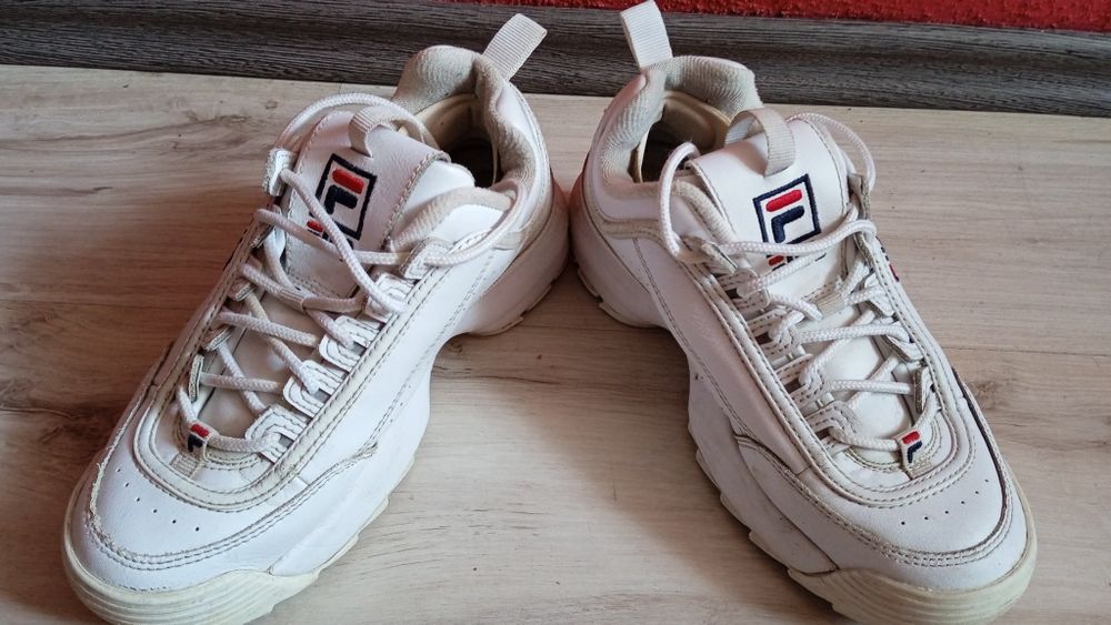 Adidasy FILA 36 na koturnie białe
