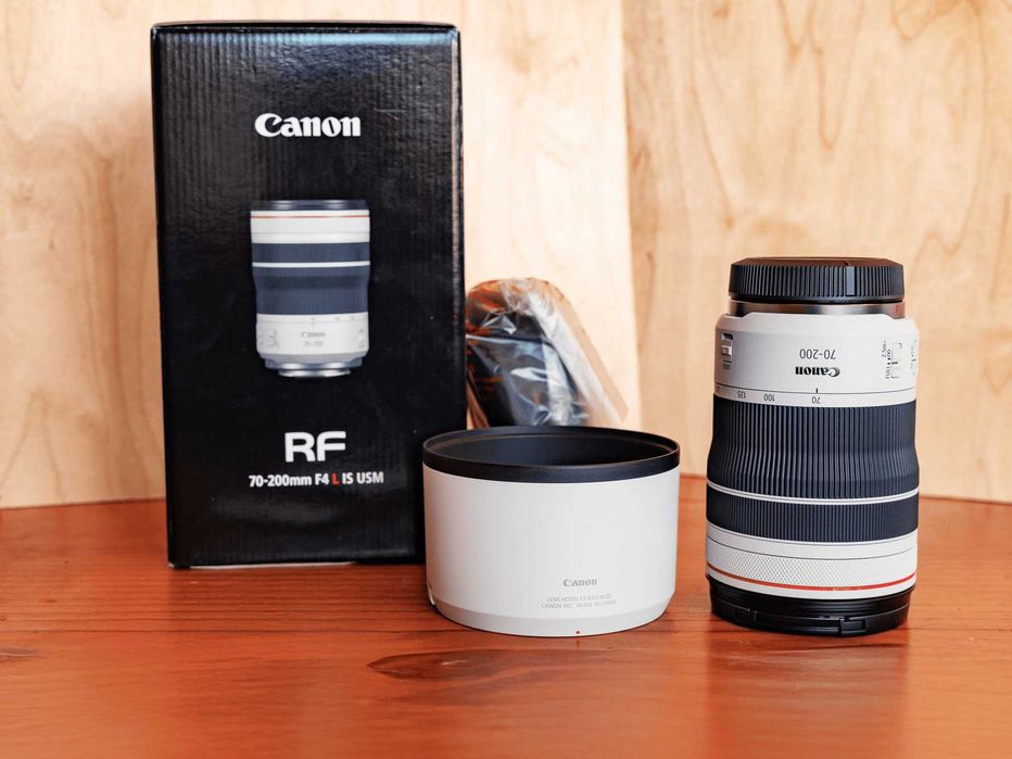 Canon RF 70-200 F4 L IS USM jak nowy, pełen zestaw sklepowy, gwarancja