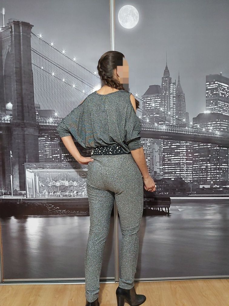Nowe srebrne spodnie H&M divided