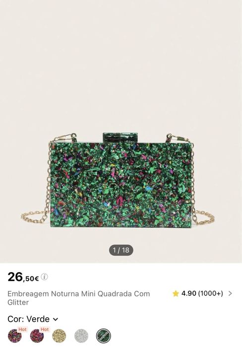 Pochete nova multicolorida