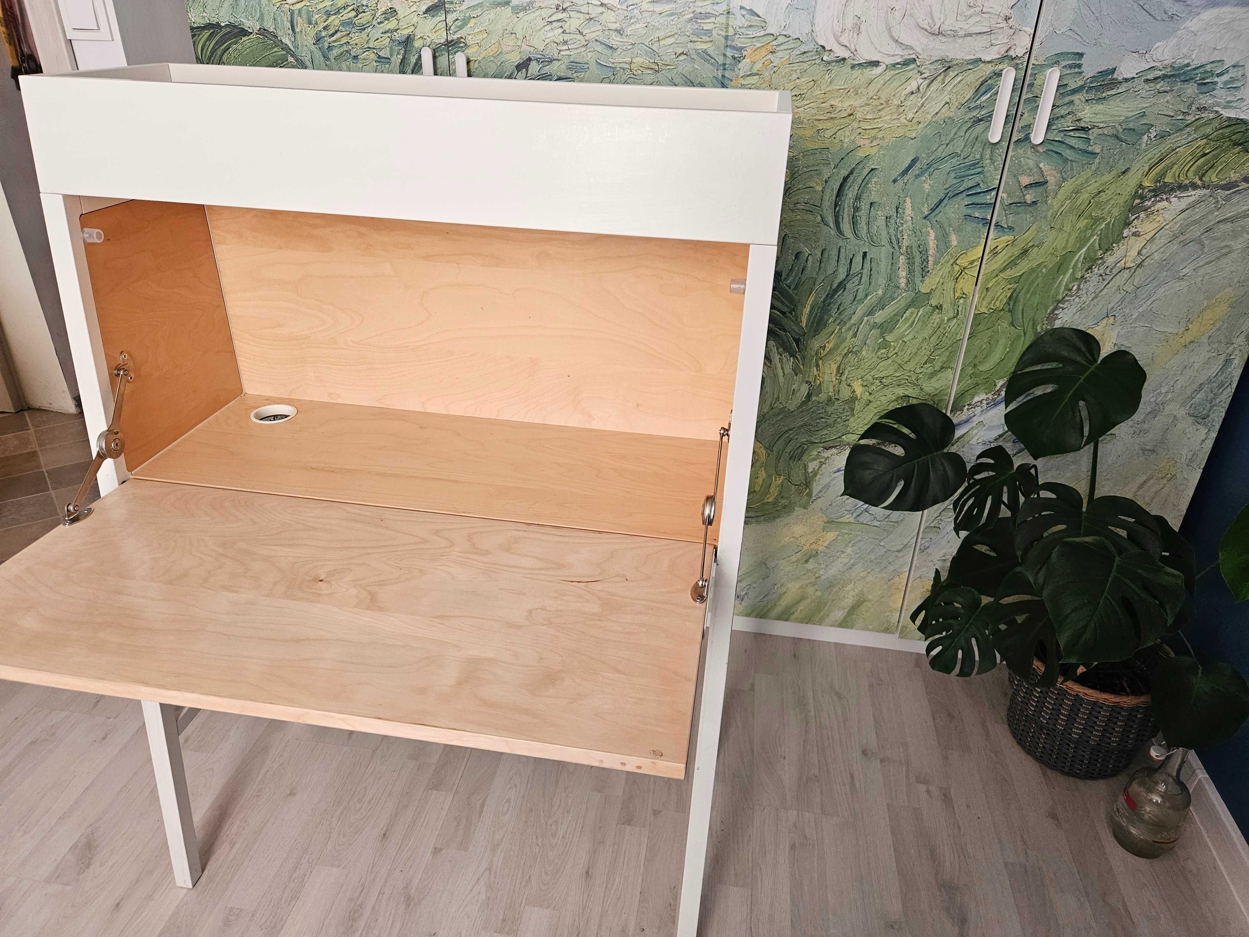 Ikea biurko sekretarzyk toaletka fornir brzozowy