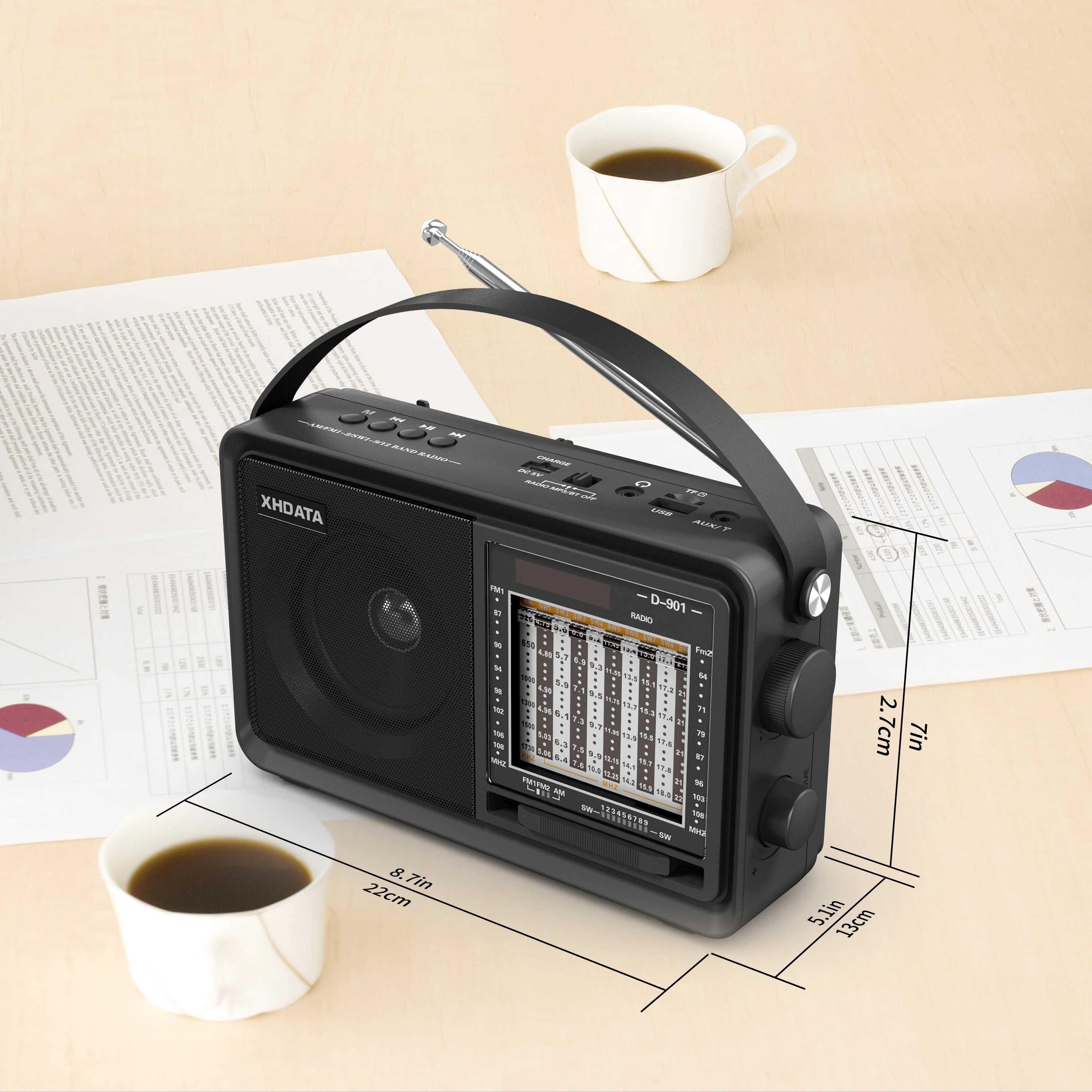 Radio Xhdata NOVO am fm sw ONDA CURTA leitor mp3 USB bluetooth TF