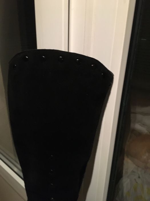 Сапоги. Козаки високі. 38, 38,5. Демісез. Натур. замш.