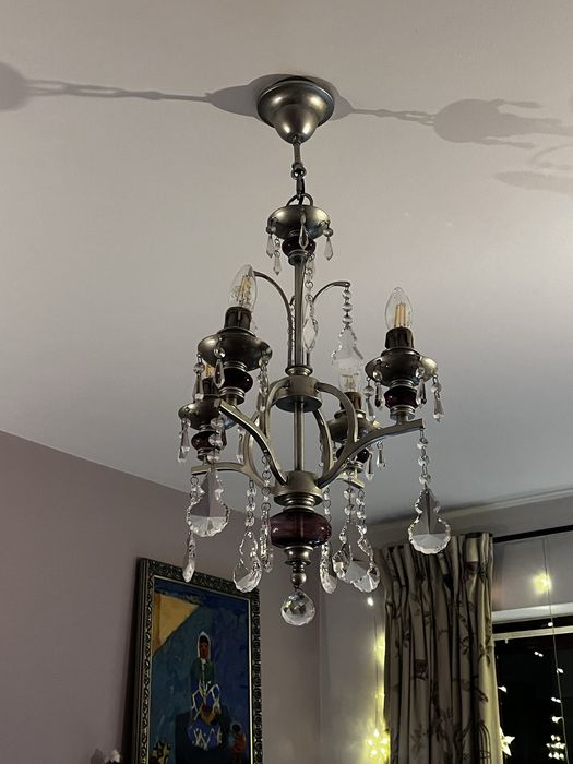 Lampa sufitowa glamour / Zyrandol krysztalowy