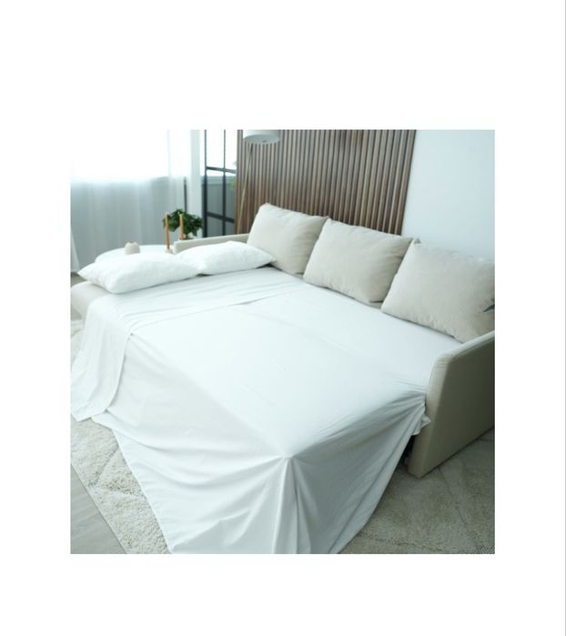 Sofá-Cama Chaise Longue BUDWING Orlando Bege c/ Arrumação