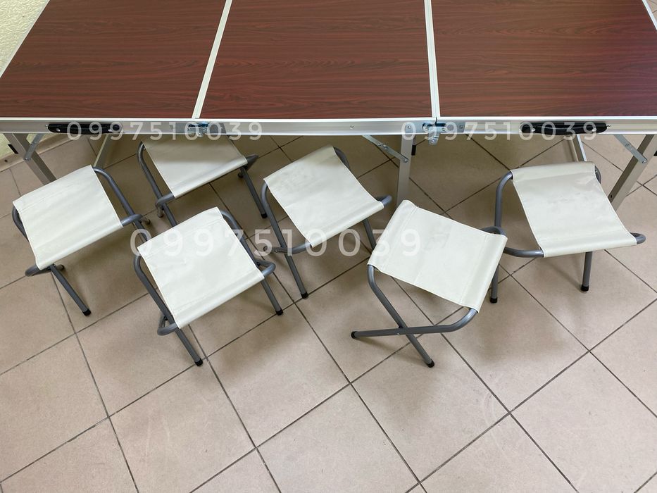 => Стол 180 см + 6 стульев | Усиленный для пикника туристический склад