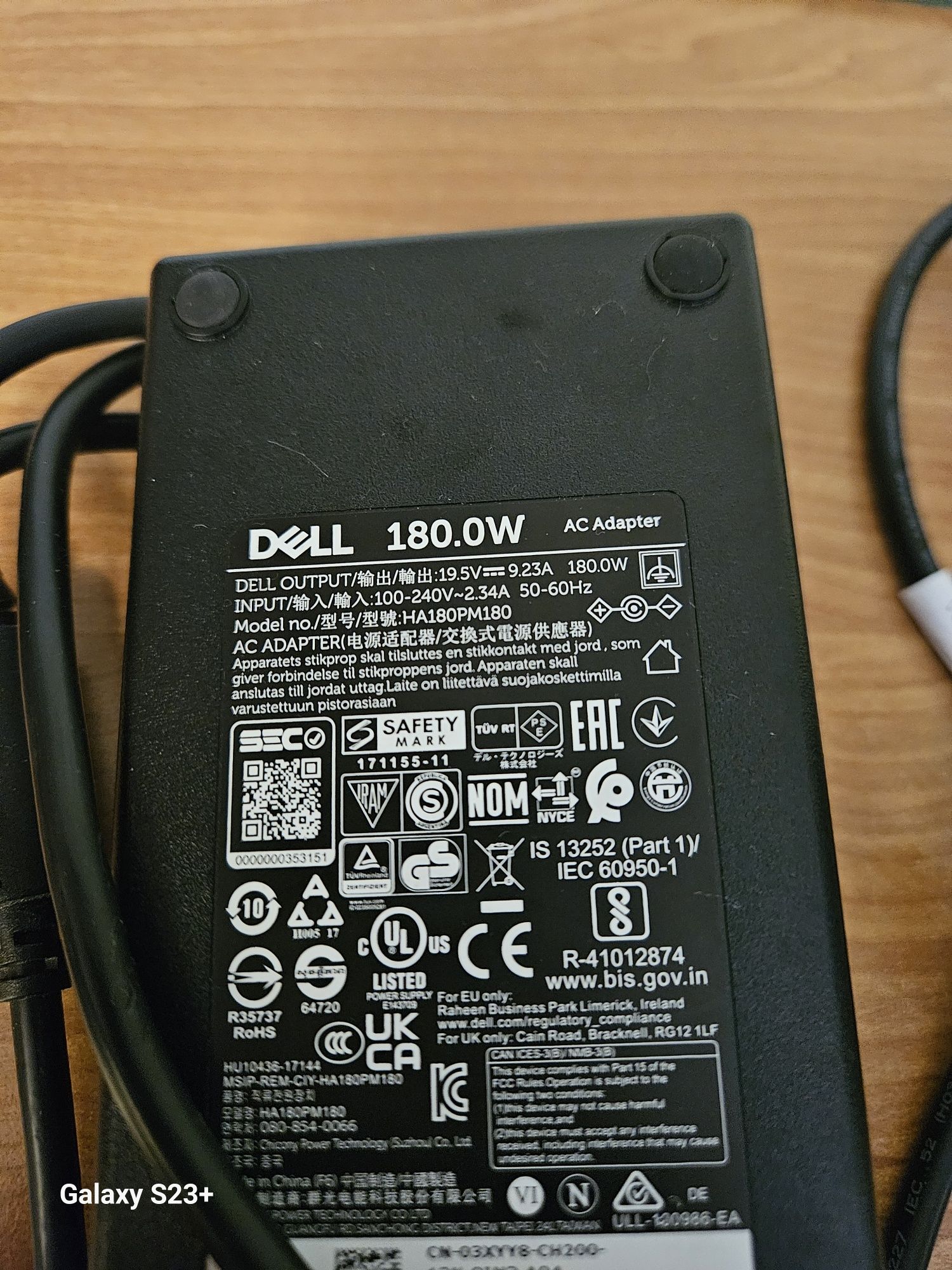 Zasilacz/ładowarka Dell 180W