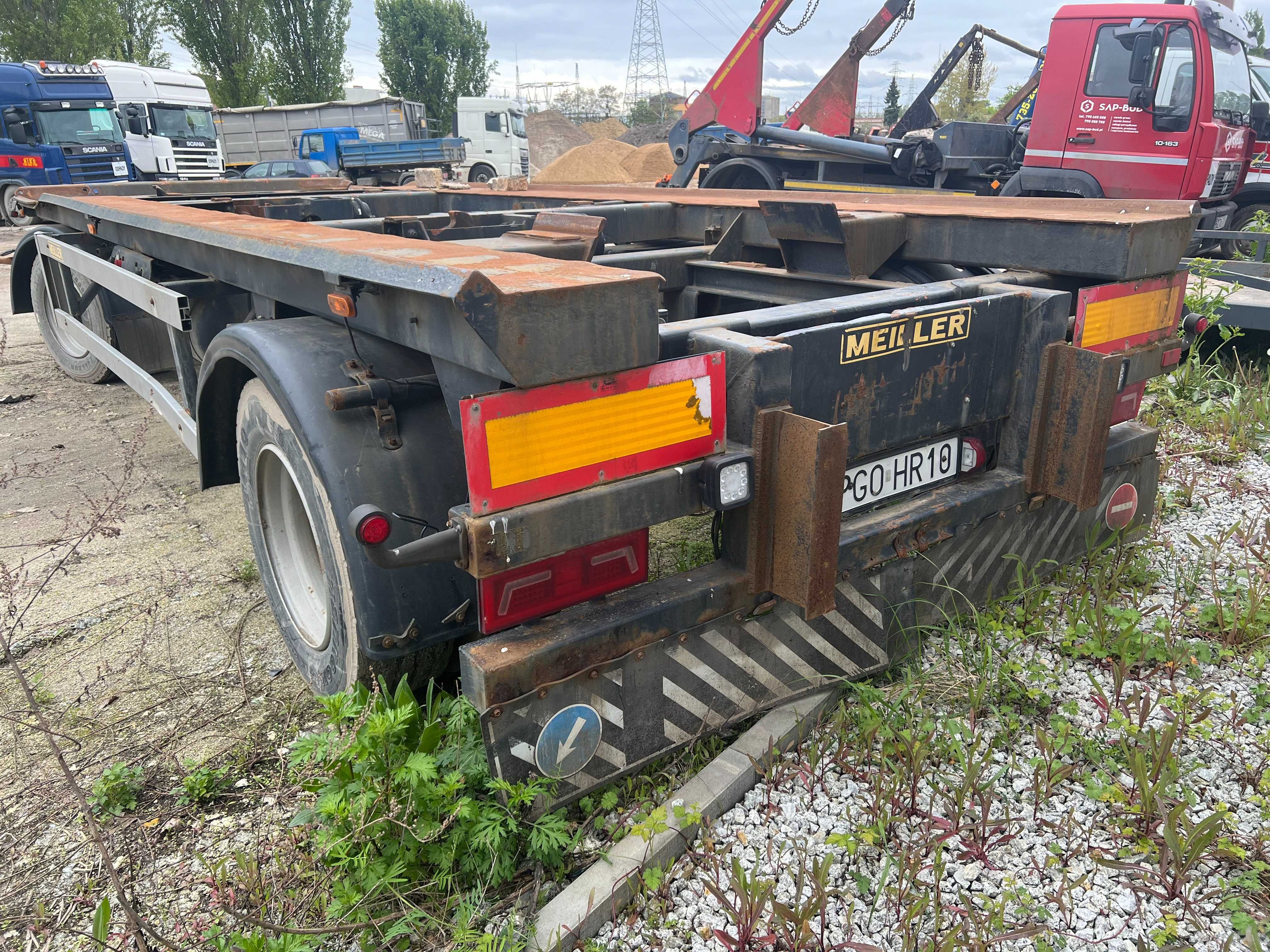 Meiller 2003r Ledy Przyczepa Hakowiec Bliźniak na RESORZE ABS FV23%