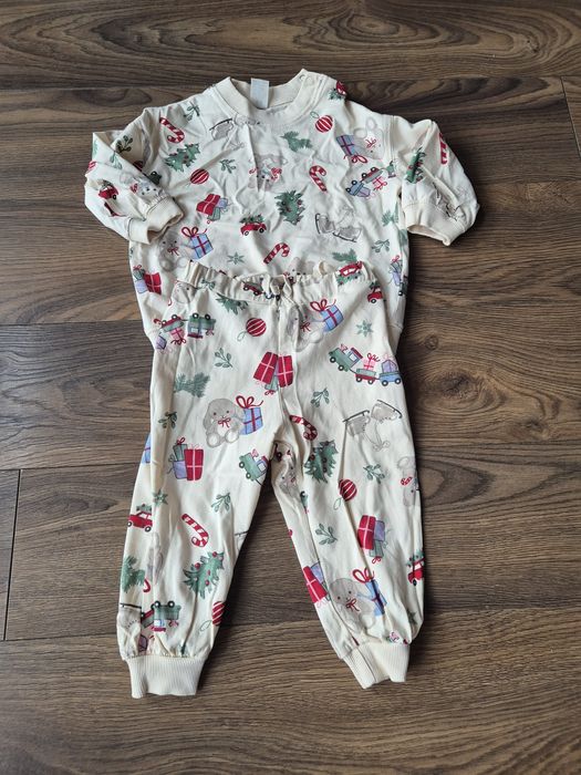 Dres zestaw dresowy dziecięcy świąteczny hm h&m 80