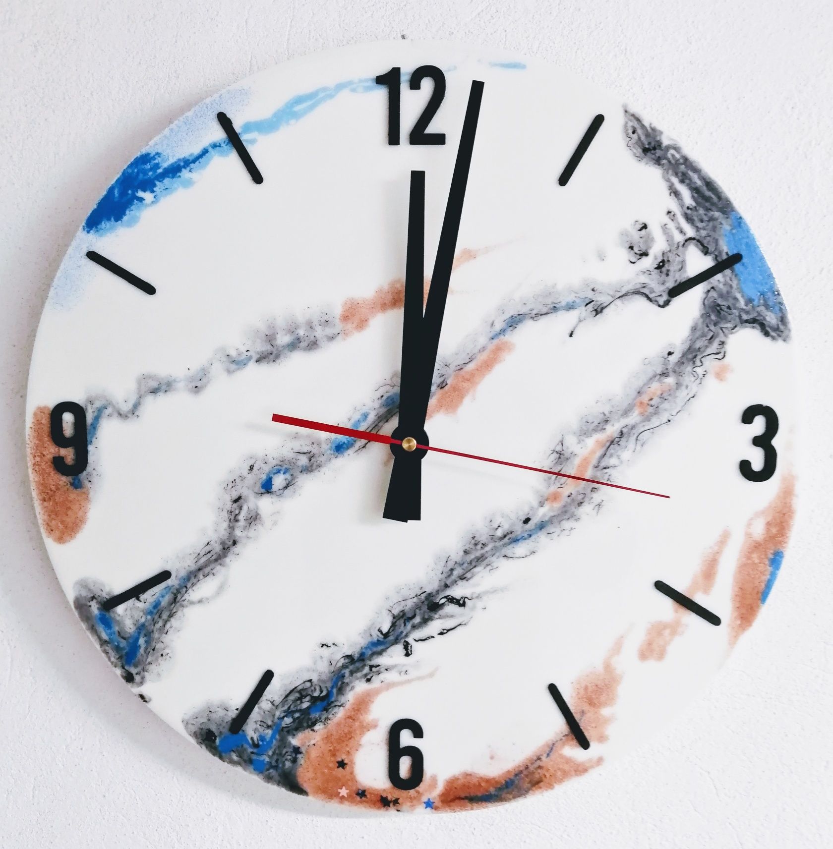 Zegar ścienny epoksydowy Geode 40cm