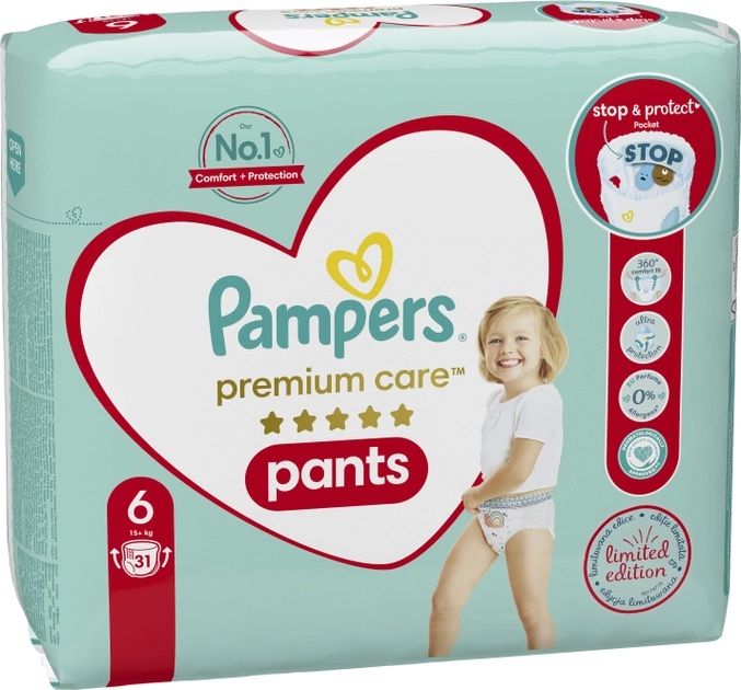 Підгузки - трусики Pampers Premium Care Pants 6 15+ кг 31 шт