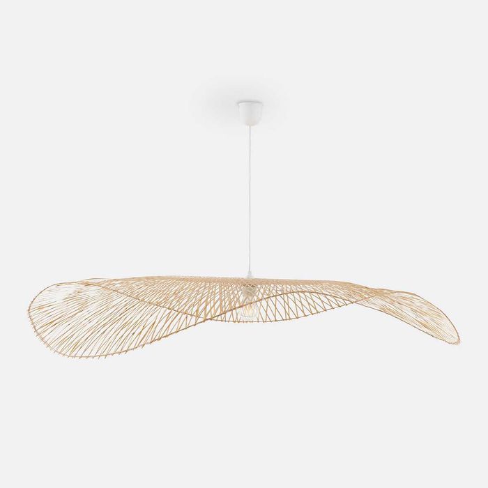Abajur em bambu Ø130 cm electrificado.