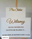 Tablica ślubna tablica powitalna Witamy Plan stołów wesele ślub