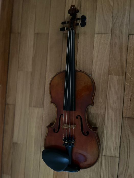 Violino, caixa e almofada