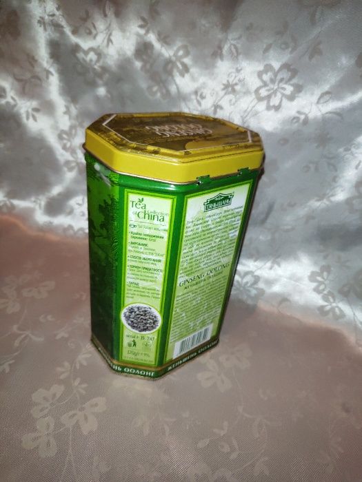 Жестяная банка ж/б чай Тянь Шань Tien Shan tea для для сипучего