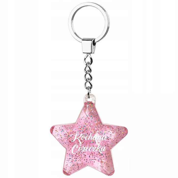 Brelok Gwiazdka dla KOCHANEJ CÓRECZKI. Be Happy