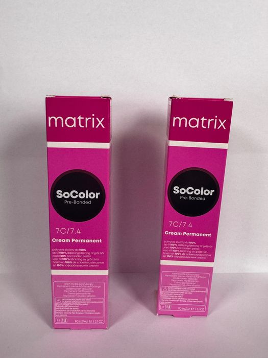 Matrix SoColor, farba do włosów z technologią Pre-Bonded, 7C, 90ml