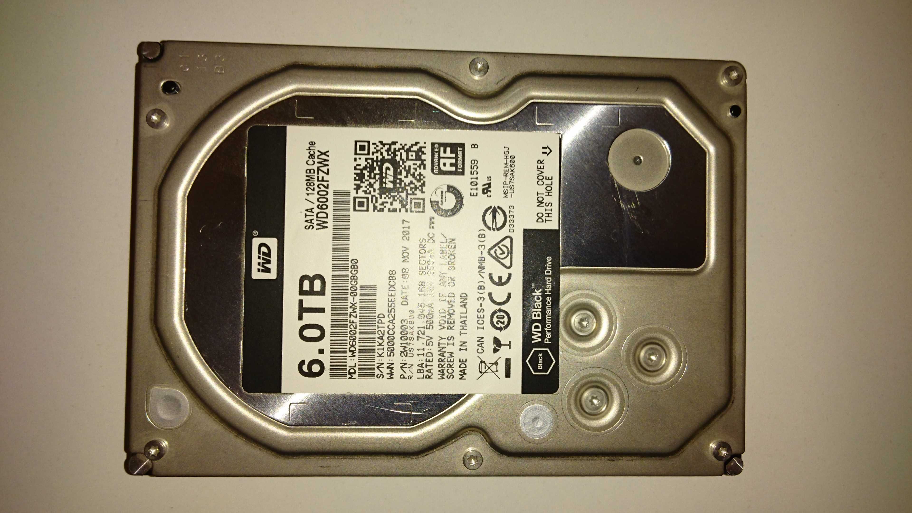 Жесткий диск 3.5" 6TB Western Digital Black 7200prm WD6002FZBX