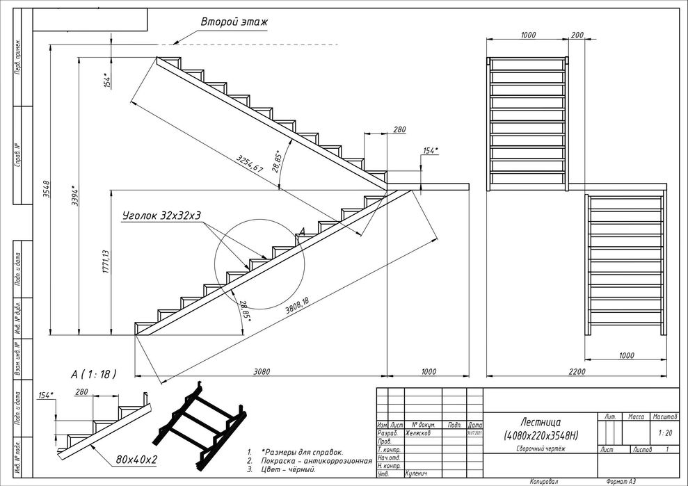 Макеты конструкционные лестниц