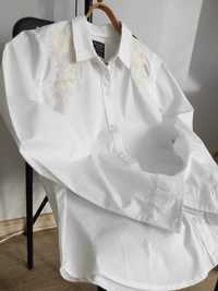 Біла сорочка з вишивкою вишиванка Abercrombie & Fitch