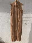 Vestido comprido bege