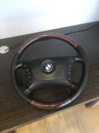 Kierownica z drewnem dwunabojowa multifunkcja lift bmw e39 e38