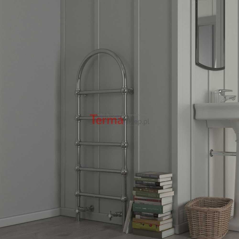 Terma Retro S 1245/504 RAL9005 Mat + zawory